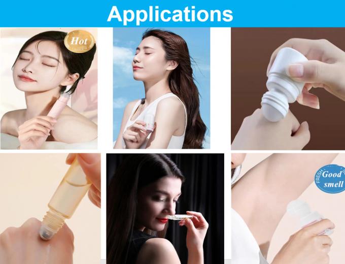 30ml 50ml 60ml 5ml Roll on Packaging Container Bottle PE White Roller Ball Plastic Roll-on Deodorant Bottle