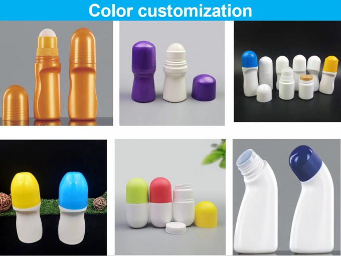 30ml 50ml 60ml 5ml Roll on Packaging Container Bottle PE White Roller Ball Plastic Roll-on Deodorant Bottle