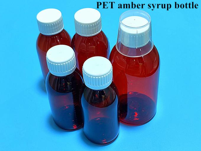 100ml 120ml 150ml Amber Cough Syrup Liquid Bottles Medicine Plastic Bottle with CRC Screw Cap