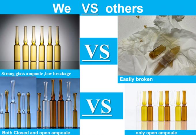 1ml 2ml 5ml 10ml New Borosilicate Glass Printed Whitening Ampoules Injection High Quality Glass Vial Ampoule Bottle