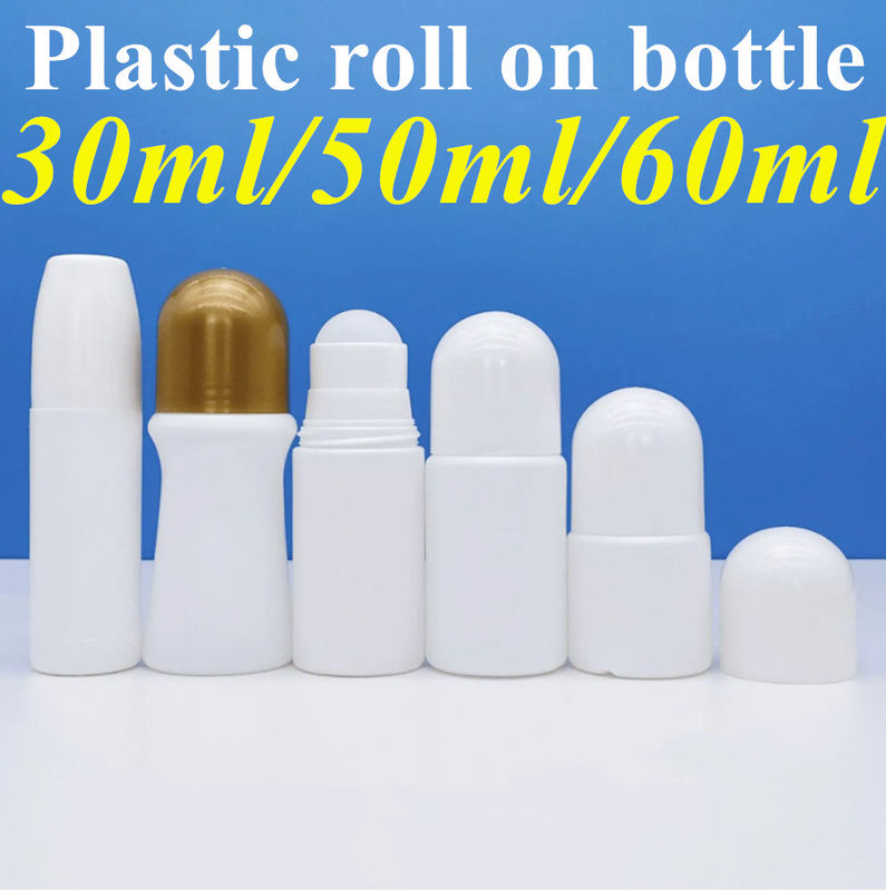 30ml 50ml50ml 60ml HDPE пластиковый рулон на бутылках для эфирных масел с PP роликовыми шарами запах тела