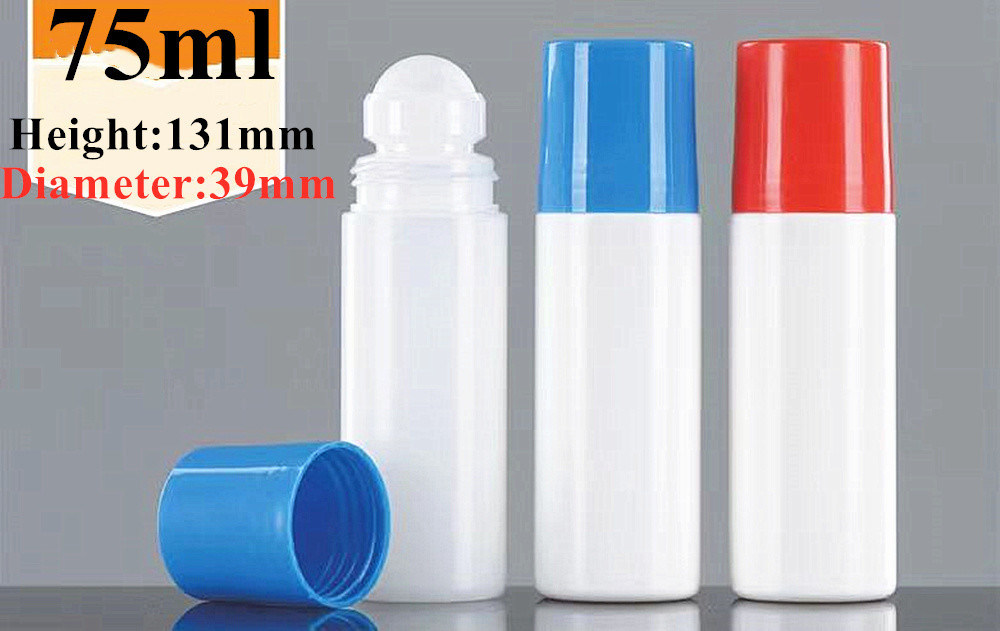 Прозрачная пластиковая рулетка на бутылке Оранжевая крышка рулетка на дезодоранте