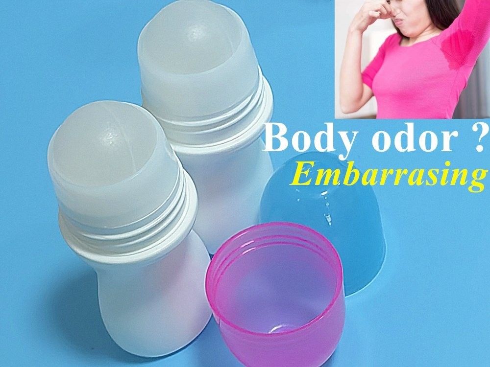 HDPE 30ml 50ml 60ml 100ml Пластиковая рулонка на белой цилиндрической круглой роликовой бутылке Дезодорантный контейнер с рулонкой на шаре