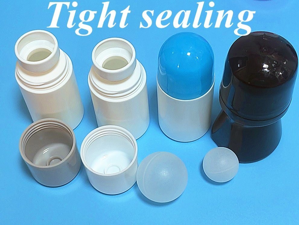 30 мл 50 мл 100 мл пустой круглый рулон на упаковочной емкости Бутылка Белый PE рулонный шар Пластиковая рулонная бутылка дезодоранта