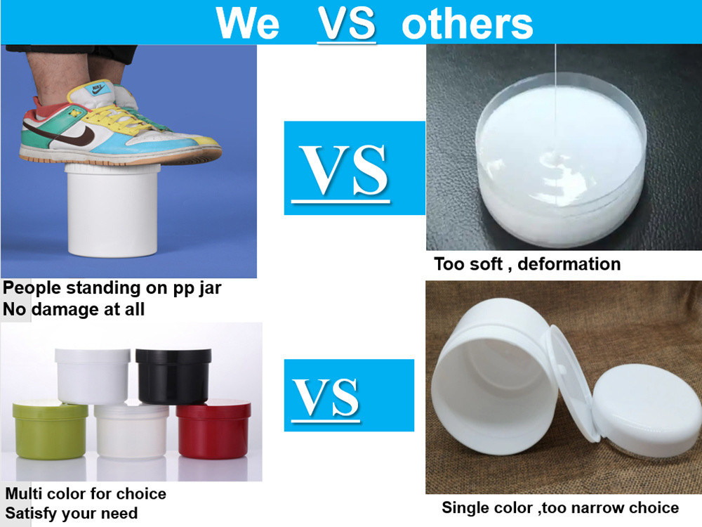 Косметика Продовольственная упаковка 150 мл 250 мл 500 мл 1000 мл PP Пластик Уход за кожей Уход за руками Косметика Крем банка Маска для грязи Пластиковая банка