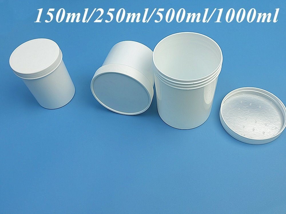 150ml 250ml 500ml 1000ml PP Пластик Белый Пустой Роскошный Круглый Кремовый Мазь PP Jar Косметическая банка Упаковка с крышкой