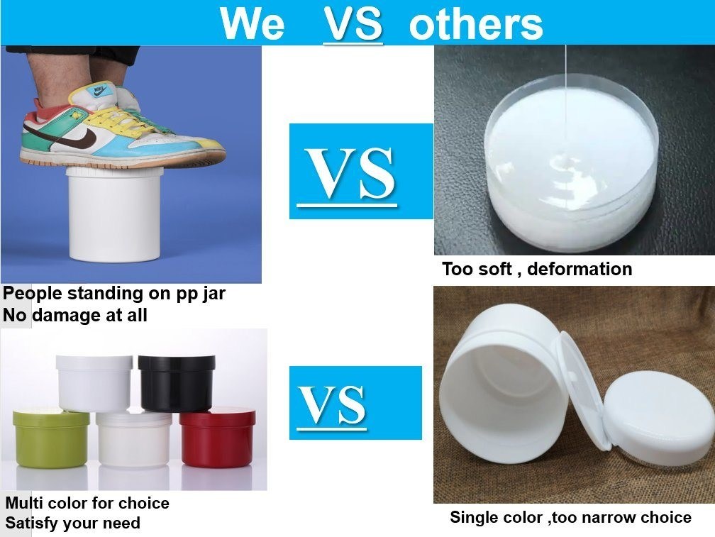 Крем для ухода за кожей Пластиковые лосьоны банки PP косметические банки 150 мл 250 мл банки для кремов и лосьонов