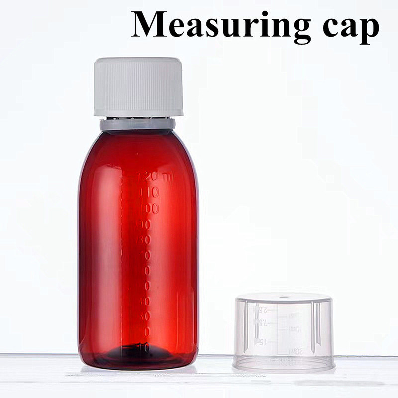 100 мл 120 мл 150 мл 200 мл Янтарный Круглый Фармацевтический Животные пероральная жидкость Сироп от кашля Пластиковая бутылка с PP винтовой крышкой