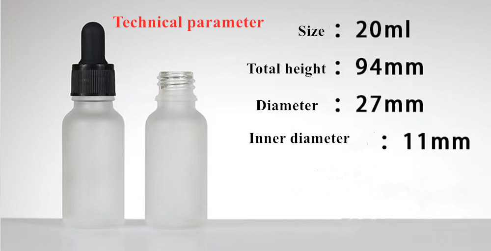 20 мл 30 мл 50 мл 2 унции косметические средства личной гигиены глаз Эфирные масла стекло Белая замороженная бутылка для капель с крышкой капель