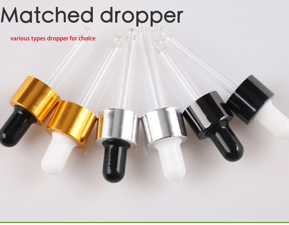 Косметическая стеклянная бутылка янтарная сыворотка капельницы бутылка 30 мл 50 мл 60 мл янтарный роскошный эфирный жир стеклянная бутылка с черной капельницей