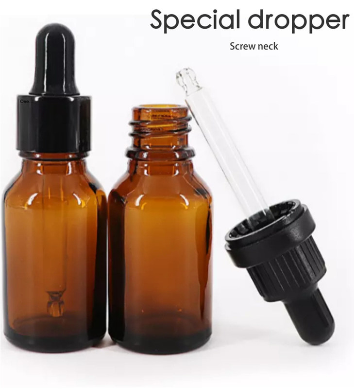 5ml 15ml 20ml 30ml 50ml Косметическая упаковка Круглый пластиковый воротник Лицевое эфирное масло янтарь Эфирное масло капельницы бутылка