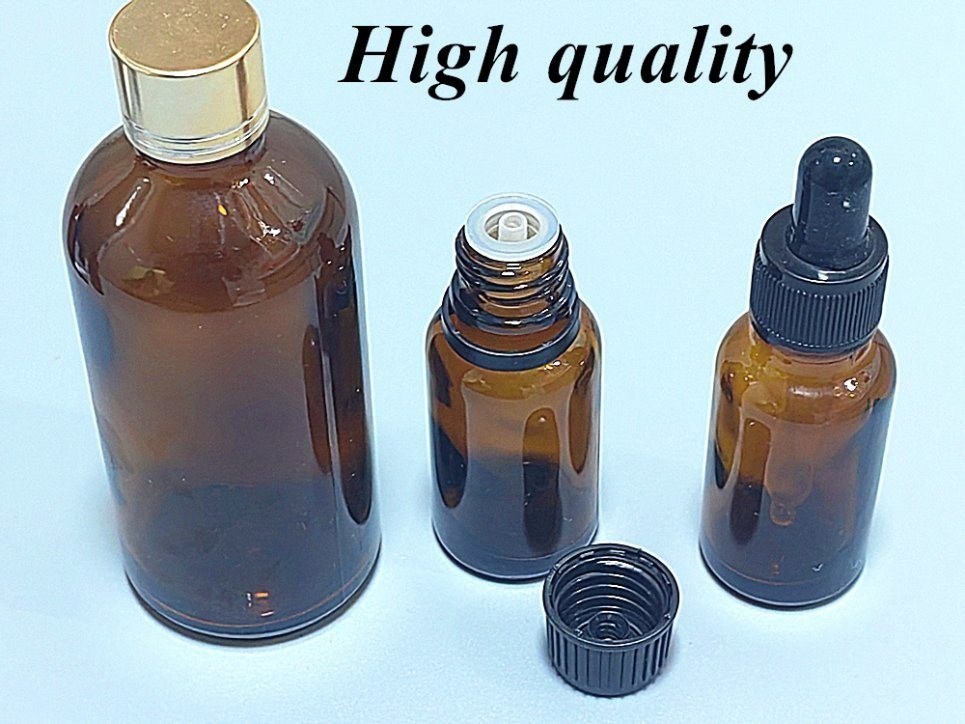 5ml 15ml 20ml 30ml 50ml Косметическая упаковка Круглый пластиковый воротник Лицевое эфирное масло янтарь Эфирное масло капельницы бутылка