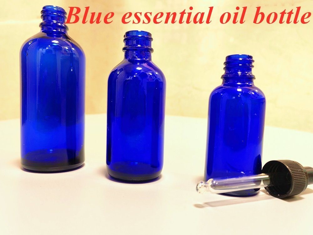 30 мл 50 мл 60 мл Пустая круглая маленькая косметическая бутылка Синяя прозрачная эфирная масло стекло капельницы бутылка стеклянная бутылка