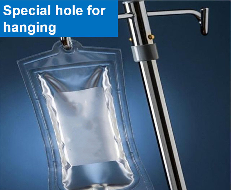 Большой объем 2000 мл 3000 мл 5000 мл 7 мм Ветеринарный одноразовый PVC инфузионный пакет IV с двойным портом