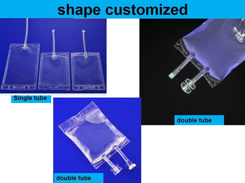 ПВХ 100 мл 250 мл одноразовый инфузионный пакет IV пакет Прозрачный медицинский ПВХ пустой инфузионный пакет для нормального солевого раствора глюкозы