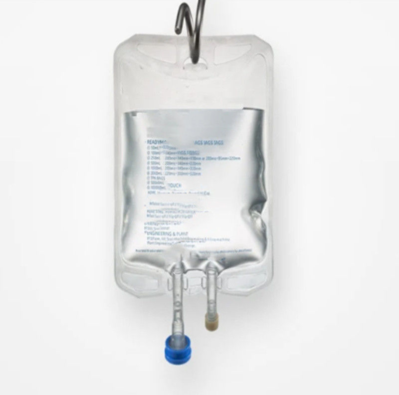 100 ml 250 ml 500 ml однопортный двойной портный медицинский PVC пустой инфузионный пакет с пробкой
