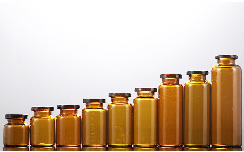 5 ml 7 ml Прозрачное и коричневое боросиликатное стекло Пробирные стеклянные флаконы для инъекций для вакцины с алюминиевой пластиковой крышкой