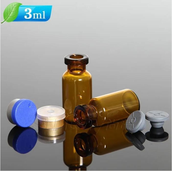 5 ml 7 ml Прозрачное и коричневое боросиликатное стекло Пробирные стеклянные флаконы для инъекций для вакцины с алюминиевой пластиковой крышкой