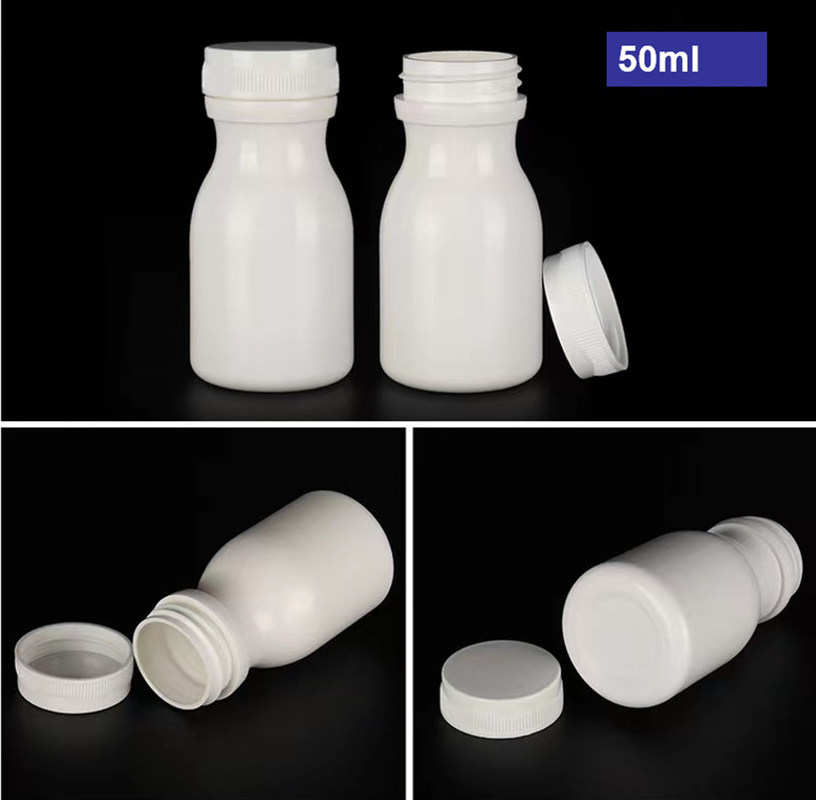 Пустой Круглый 50ml 100ml 150ml Белый HDPE капсулы Таблетки таблетки Бутылки Пластиковые добавки Пластиковые бутылки для лекарственных средств