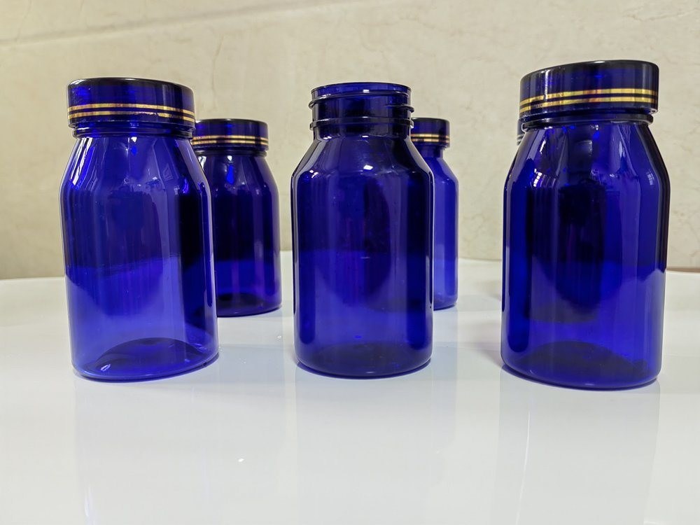 Фармацевтические препараты 100 мл 120 мл 175 мл Синий ПЭТ Пластиковые таблетки Капсулы Бутылка Медицинское обслуживание таблетки лекарства Бутылка с винтовой крышкой