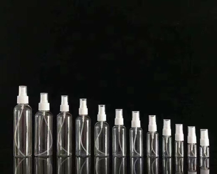 50 мл 60 мл 100 мл ПЭТ прозрачный круглый настраивать повторно наполняемый дезинфицирующий раствор для рук круглый пополнительный косметический ПЭТ пластиковый спрей бутылка