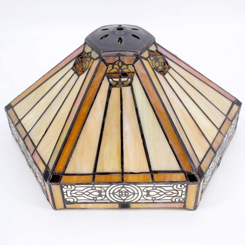 30 см Шестоугольное учебное заведение ретро Теплая спальня Дом Ручной работы Декоративная лампа Видовое искусство Турецкое стекло Роскошная настольная лампа