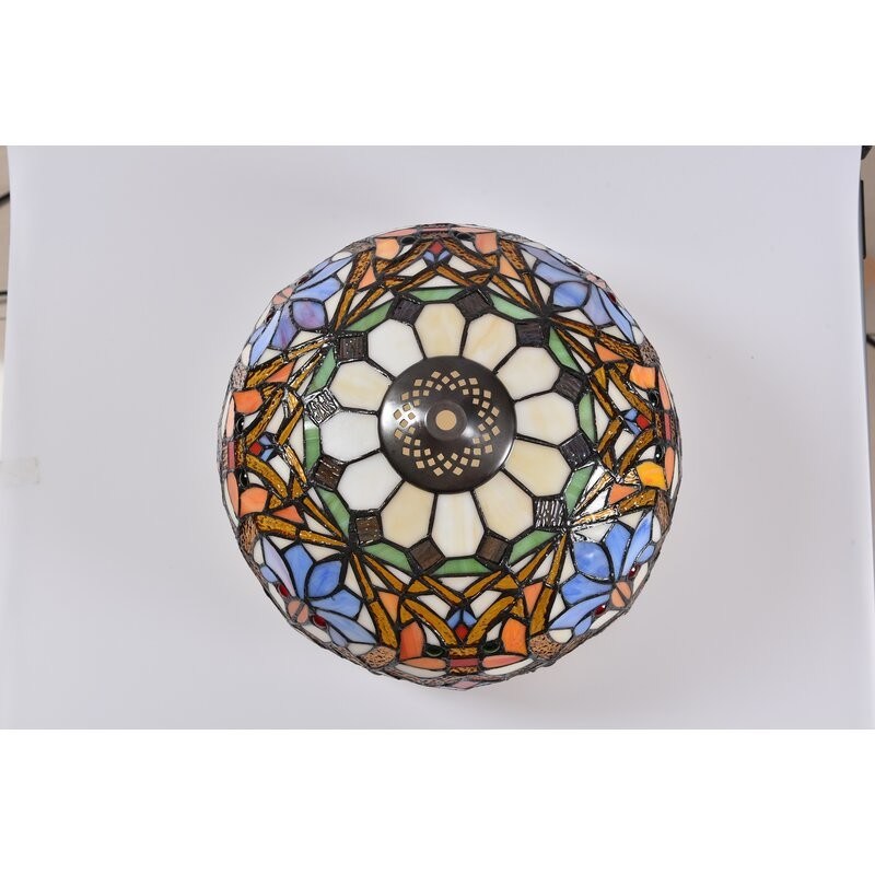 9 дюймов 12 дюймов Средиземноморский ручной вкрашенный стеклянный декоративный лампа гостиная столовая столовая бар стеклянный столовый светильник