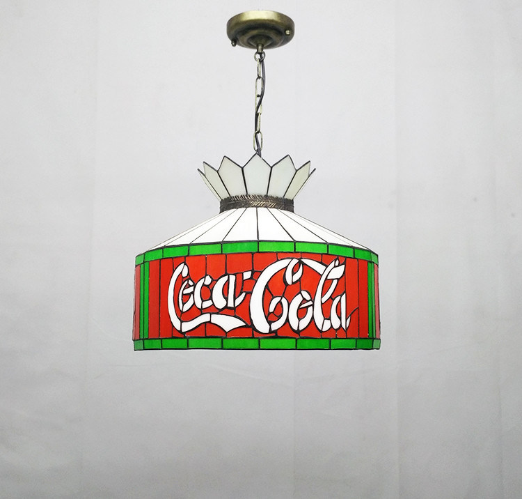 12' Бар Ресторан Кафе Столовая Подвесная лампа Потолочный свет Красное витражное стекло Светодиодный люстра подвесная лампа