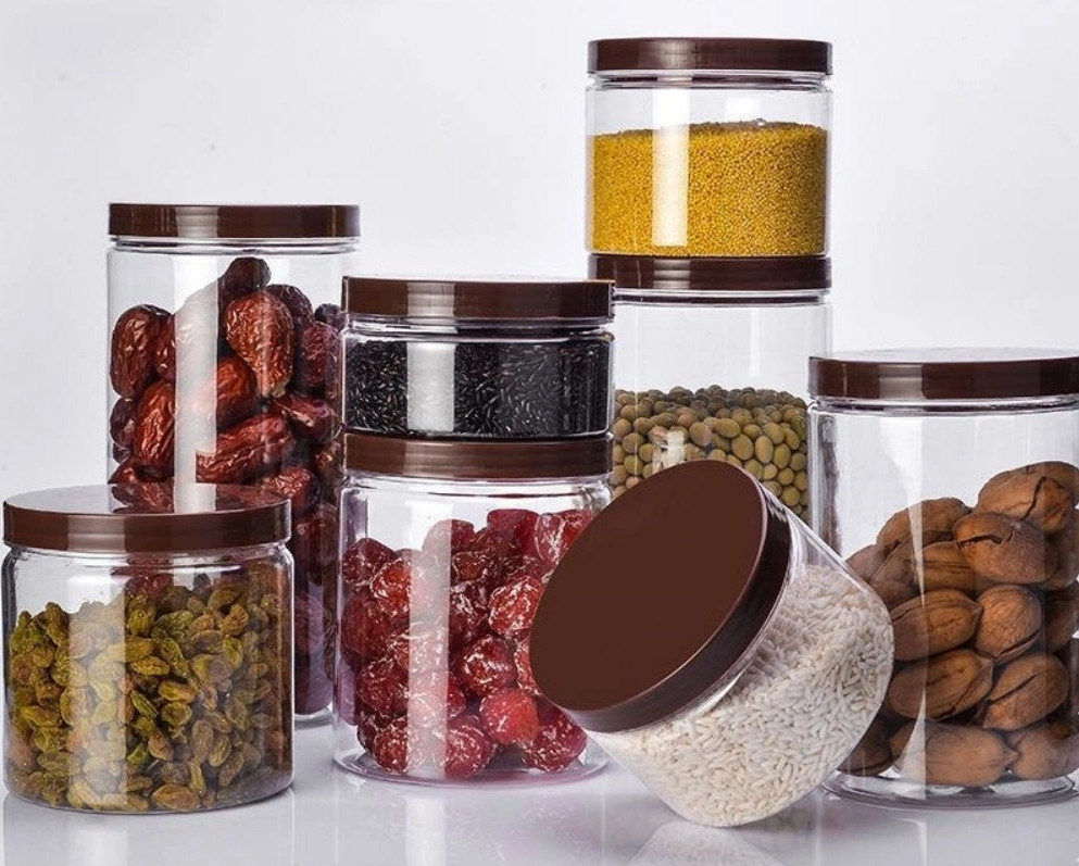 Household Food Storage Jar With Matched Plastic Cap Customization Size/shape